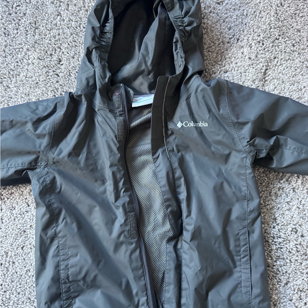 Columbia Kids' Gray Hooded Raincoat 4T